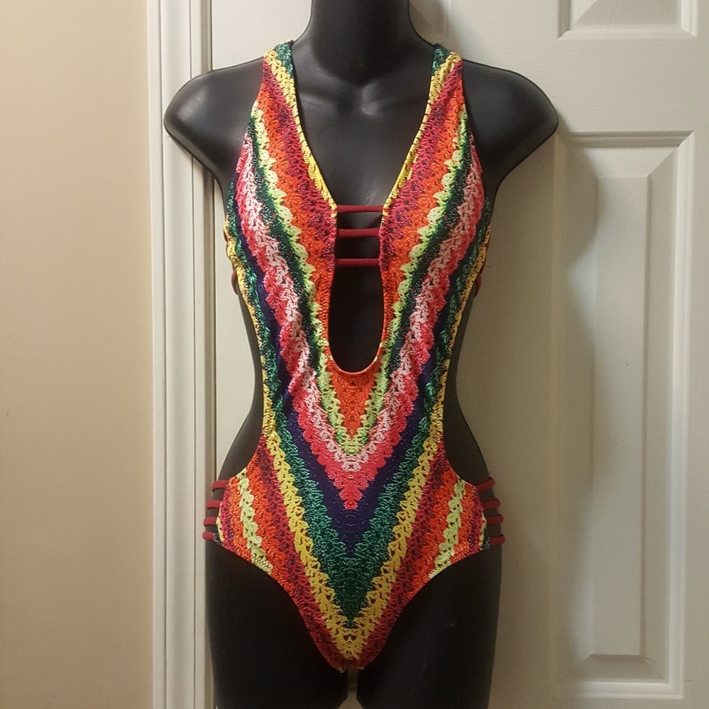New Small Multicolor Monokini Swimsuit